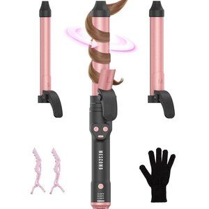 3 in 1 Rotating Curling Iron - Automatic Curling Iron Dual Voltage with 3 ....B1